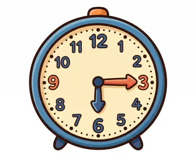 Quarter past six